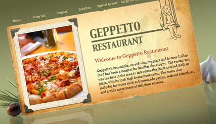 Geppetto Restaurant | Italian Cuisine Restaurant Website