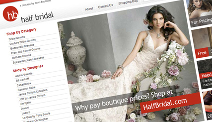 Half Bridal | Bridal Dress Boutique Website