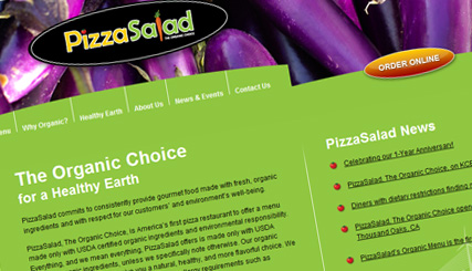 PizzaSalad | Organic & Gluten Free Restaurant Website