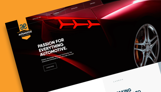 Image of website design for Automotive Enthusiast