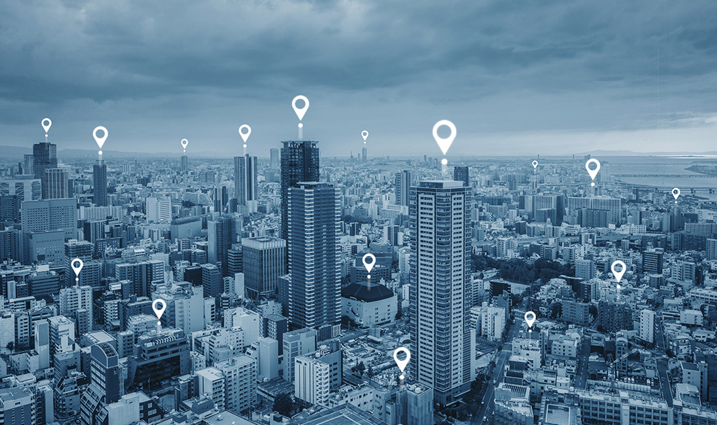Image depicting CMO locations within a city scape
