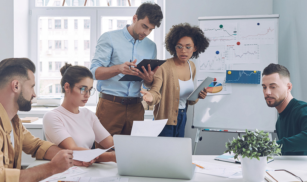 CMO directing marketing team