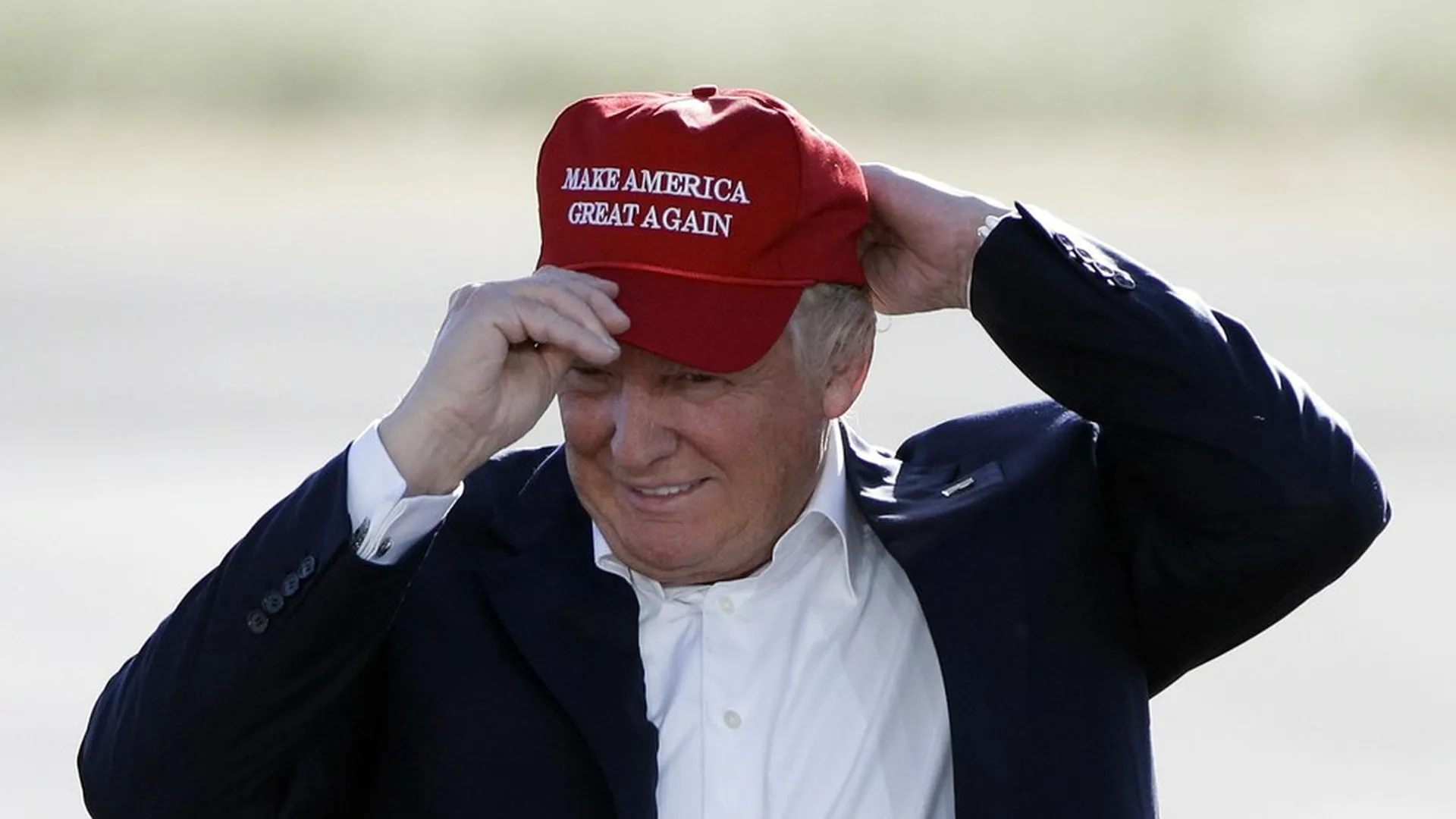 MAGA Hat on Donald Trump